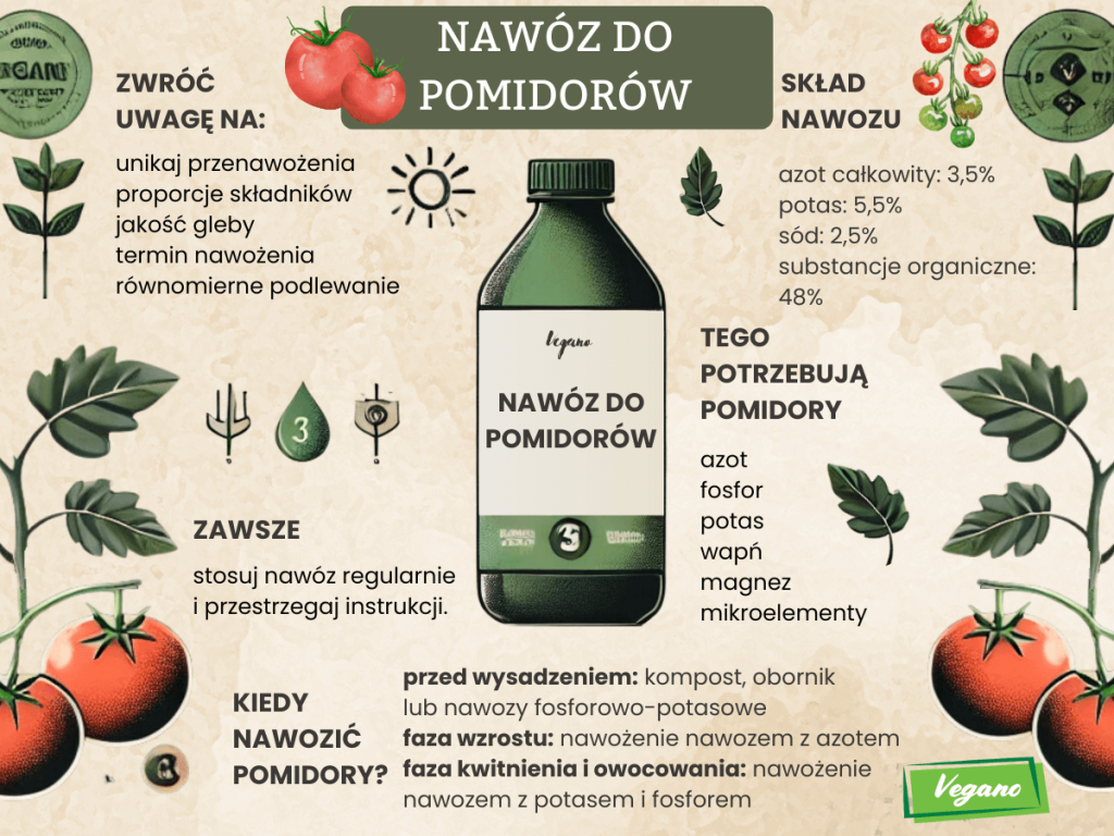 Jak nawozić pomidory? - infografika