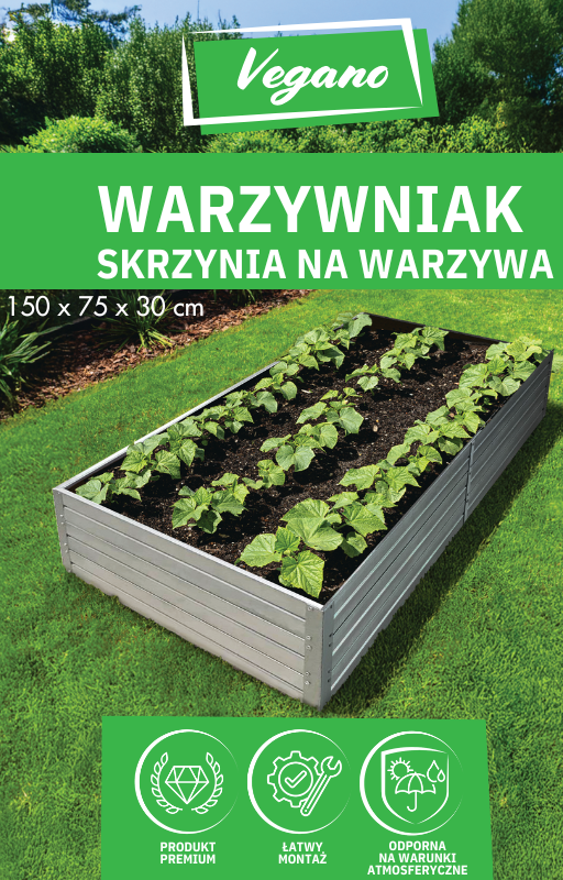 Grządka podwyższona szara opakowanie